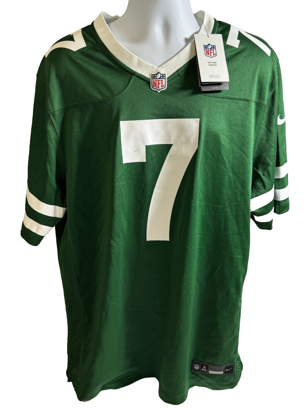 Nike New York Jets Justin Fields #7 Green On Field Jersey Mens XL NWT